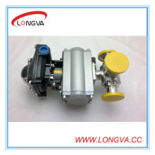 Hotsale Pneumatic 3 Way Clamped Ball Valve